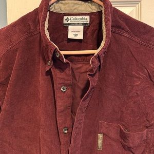 Men’s corduroy button down Columbia sportswear